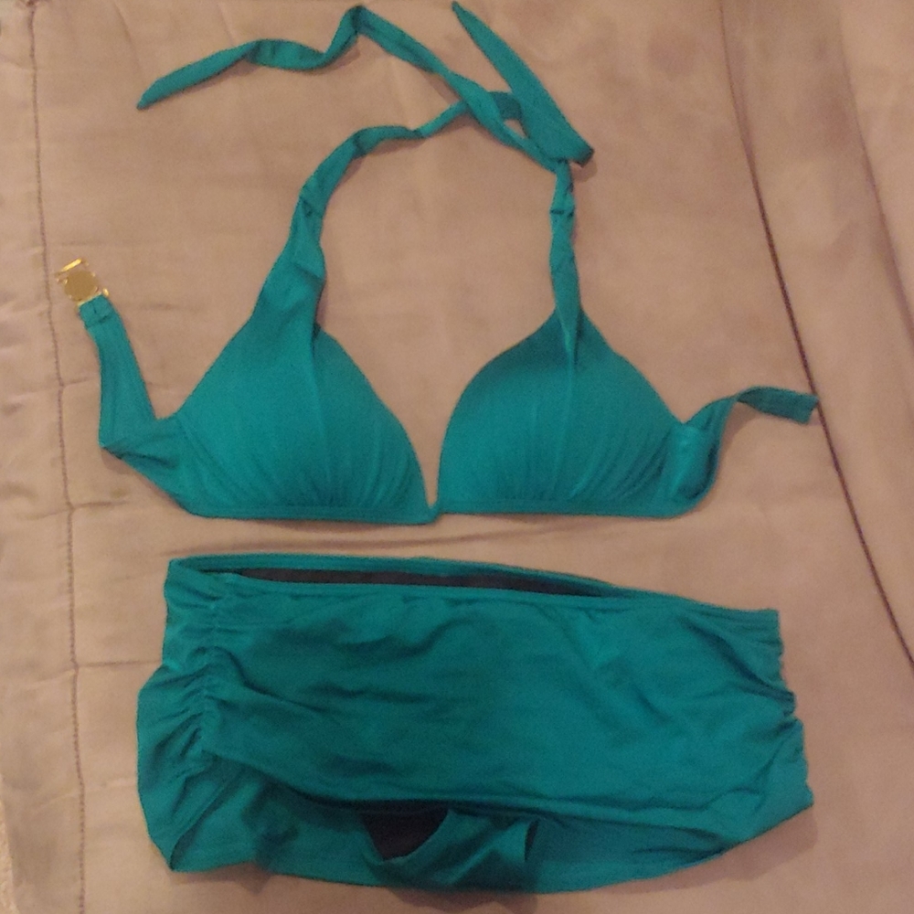 Victoria's Secret large bikini halter top and ski